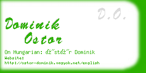 dominik ostor business card